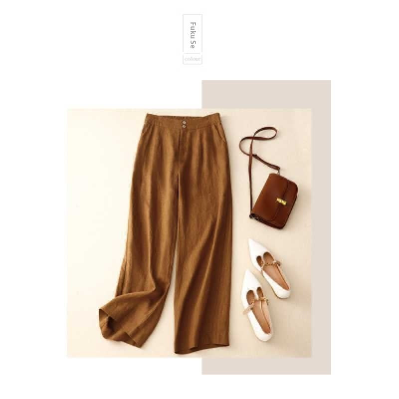 Pantalón de Lino Pierna Ancha | Ligero, Elegante y Combinable, 100% lino natural