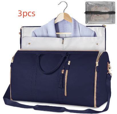 Bolso de viaje de gran capacidad, bolso de mano para mujer, bolso de traje plegable