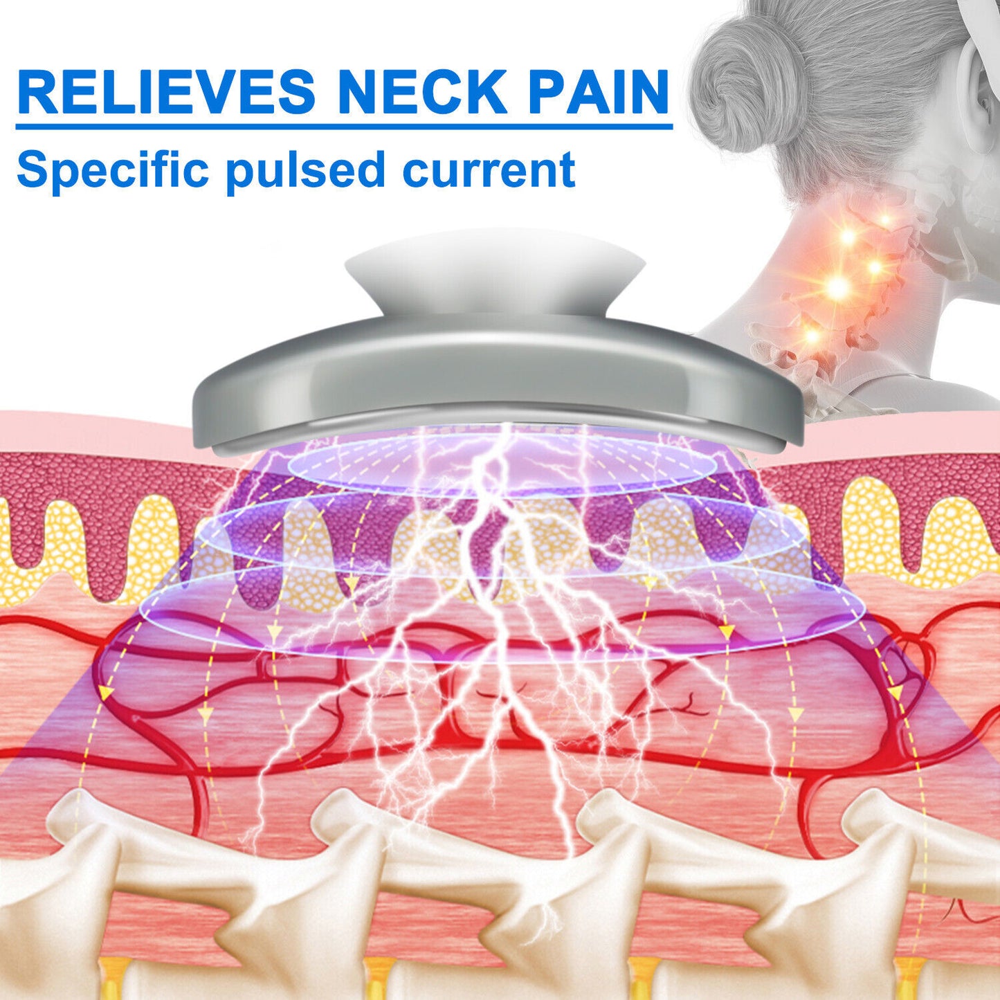 Masajeador eléctrico de pulso para cuello Cervical, cuerpo, hombro, relajación muscular, alivia el dolor