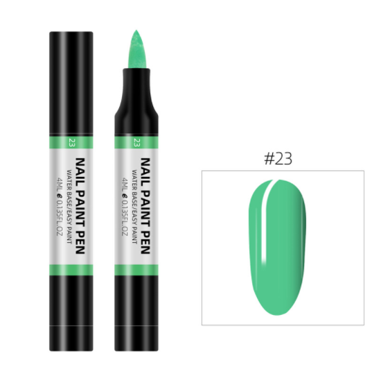 Pluma de pintura de esmalte de uñas de 24 colores, pluma de pintura 3D de flores, pluma de dibujo de punta de flor, pluma de esmalte de uñas a base de agua