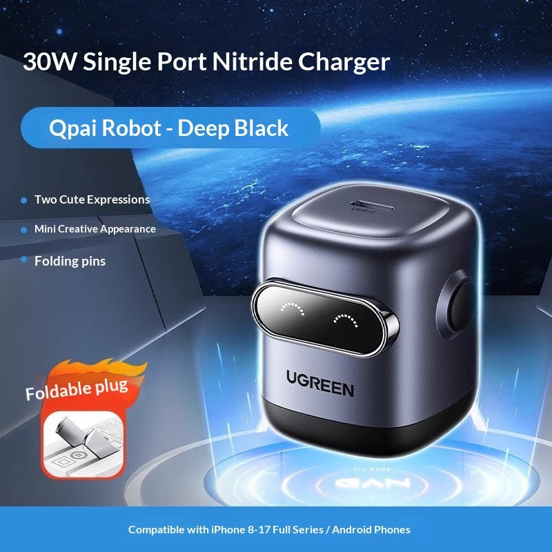 Cargador Rápido GaN 30W USB-C | Tecnología Inteligente y Compacta, velocidad