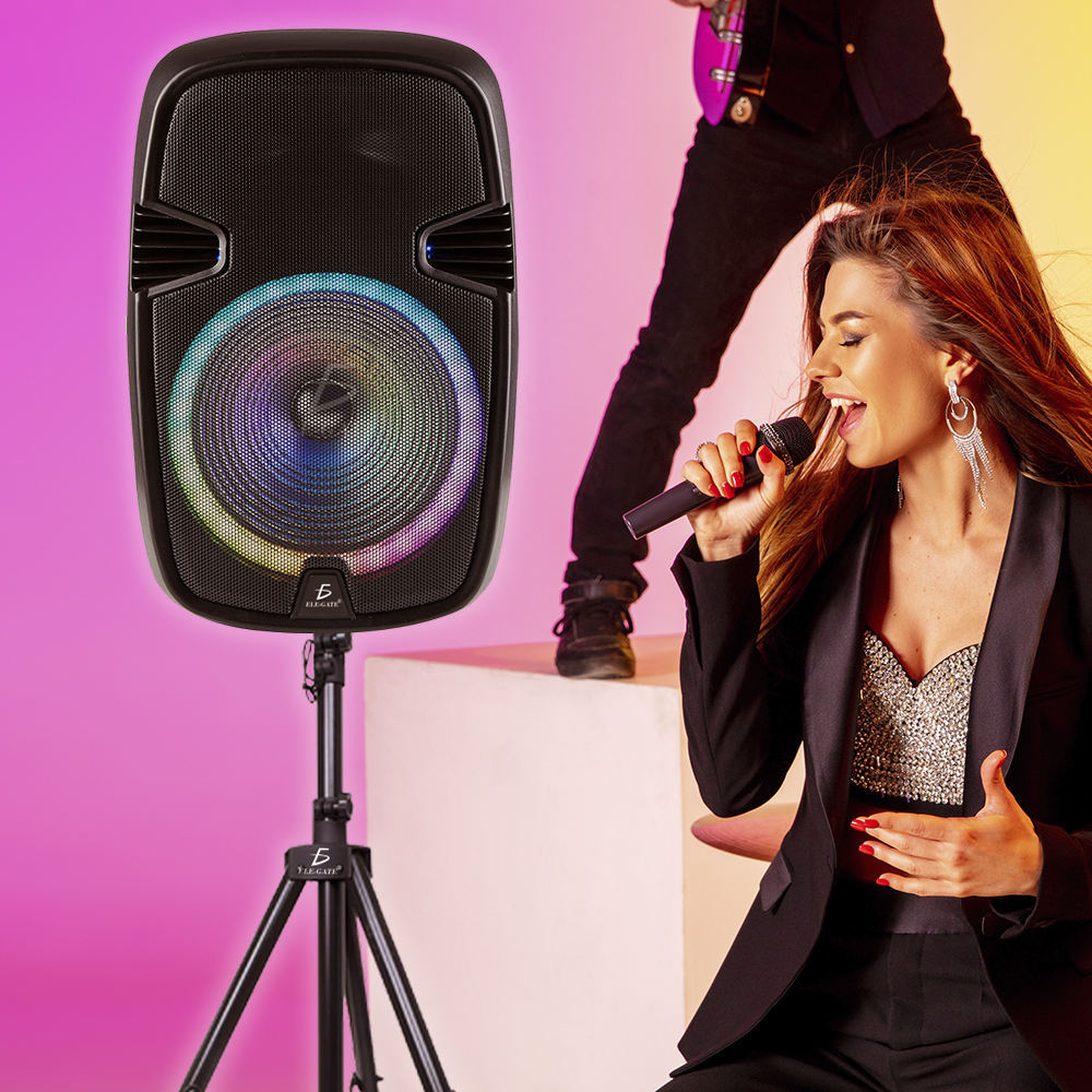 Altavoz Bluetooth 15'' con Micrófono y Control Remoto – Fiesta sin Límites