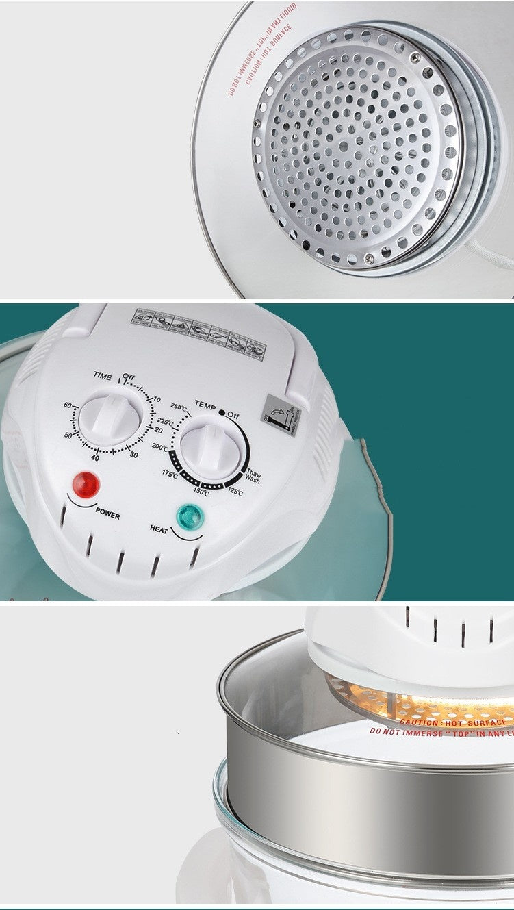 Freidora de Aire de Vidrio Multifunción | 3 en 1 / 4 en 1 / 8 en 1