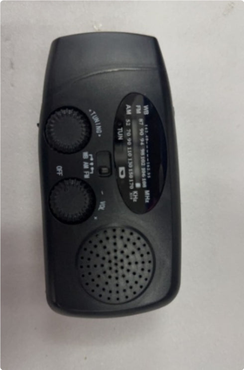 Radio Multifuncional Solar y Manual | Linterna y Carga USB Portátil