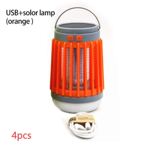 Lámpara Solar Mata Mosquitos Portátil – Recargable, Silenciosa  para Interior y Exterior solar y usb