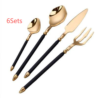 Set de Cubiertos de Acero Inoxidable 4 Piezas | Diseño Creativo Estilo Occidental