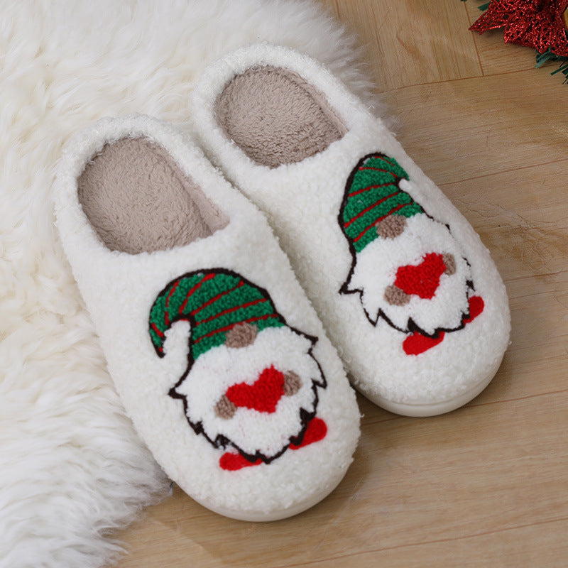 Pantuflas para parejas, pantuflas de interior, cálidos navideños para mujeres y hombres