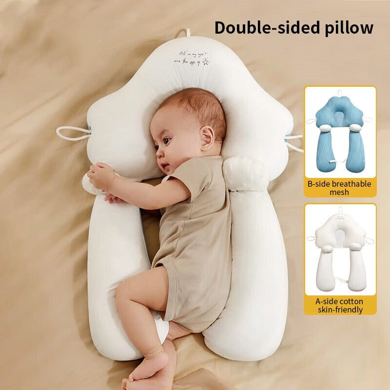 Almohada para dormir infantes recién nacidos, almohada correctora para bebé, cómodo protector para bebé