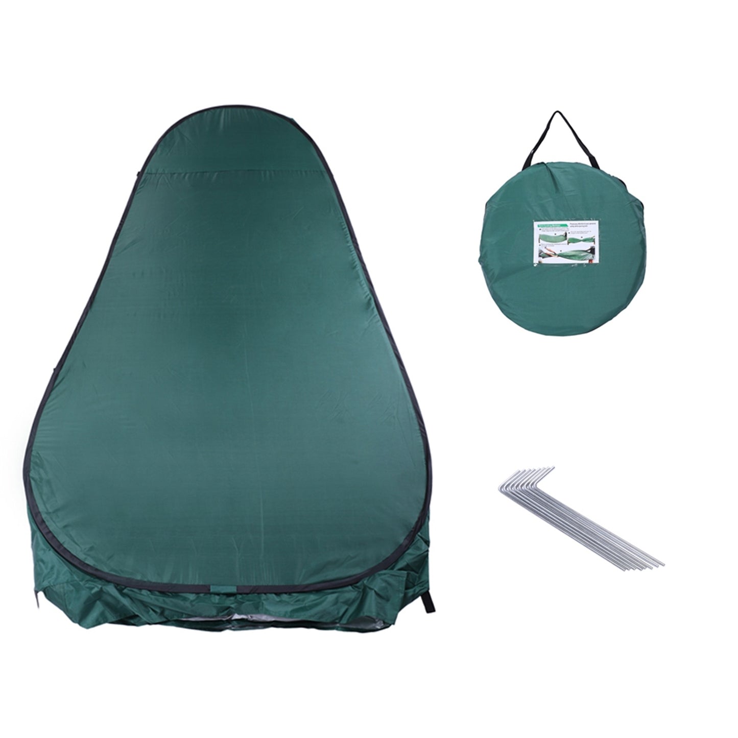 Tienda de campaña verde militar para cambiarse