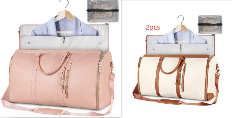 Bolso de viaje de gran capacidad, bolso de mano para mujer, bolso de traje plegable