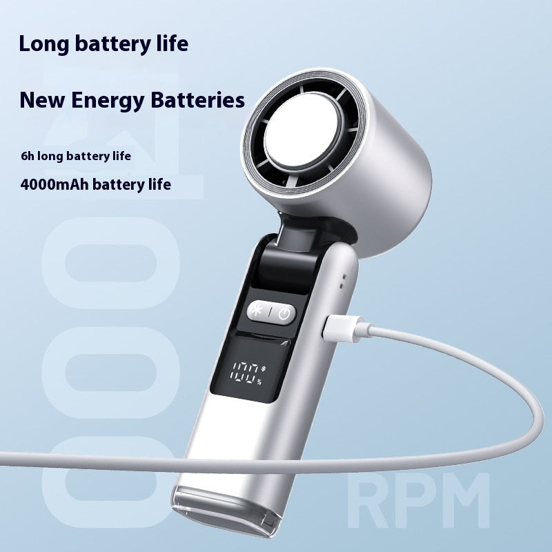 Mini Ventilador Portátil Recargable 4000mAh – Brisa Personal al Instante