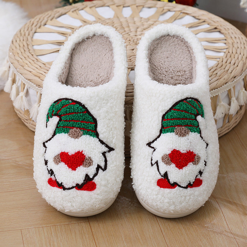 Pantuflas para parejas, pantuflas de interior, cálidos navideños para mujeres y hombres