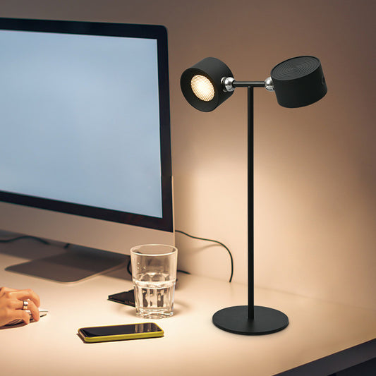 Lámpara LED táctil magnética recargable por USB, lámpara de mesa con rotación de 360 grados, luces de escritorio con Control remoto inalámbrico, decoración del hogar