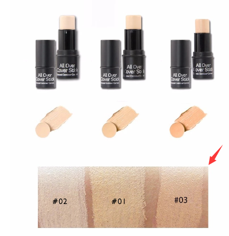 Base Correctora facial hidratante de tres colores que cubre espinillas pecas ojeras