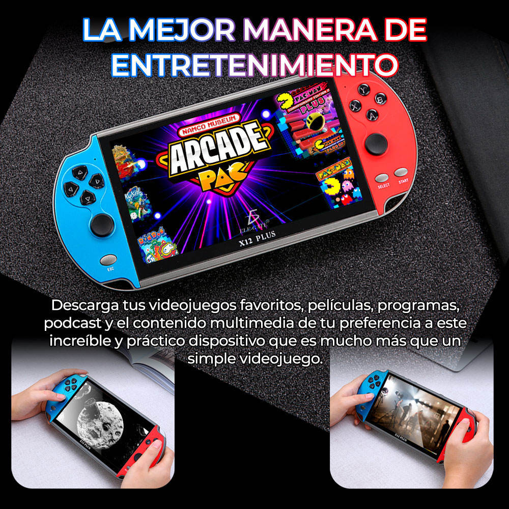 X12 PLUS Consola Retro Portátil 32 GB – ¡Tu Arcade de Bolsillo!