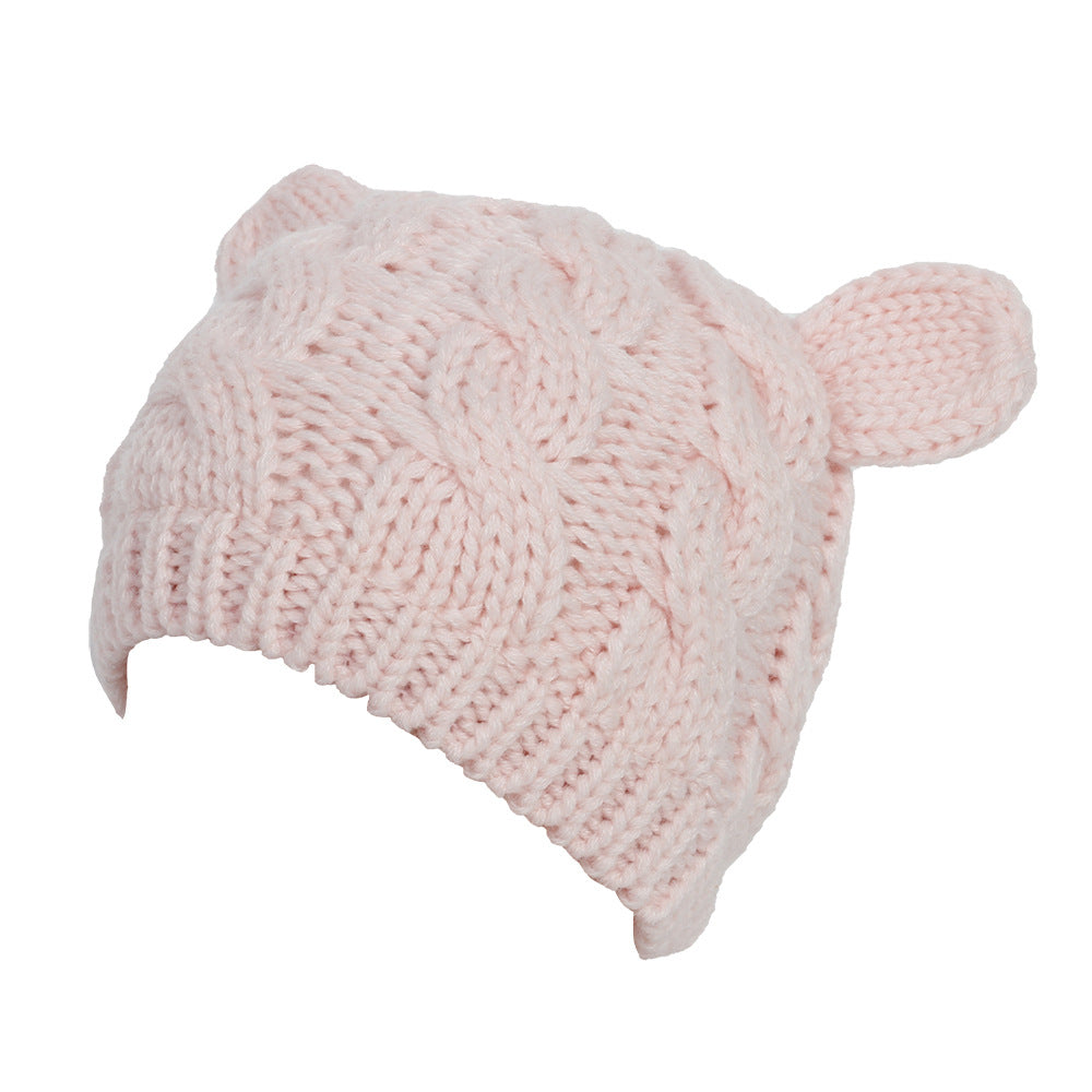 Gorro de Lana tejido con Orejitas de Gato – Estilo Cute y Abrigador Unisex