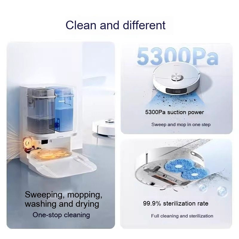 Robot Premium de Limpieza Total – Barre, Friega, Lava y Seca con Control AI