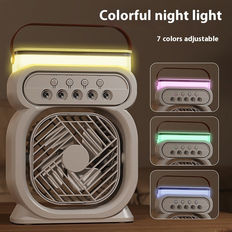 Aire acondicionado portátil 3 en 1, enfriador de aire evaporativo, luces LED nocturnas
