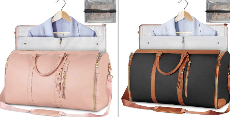 Bolso de viaje de gran capacidad, bolso de mano para mujer, bolso de traje plegable