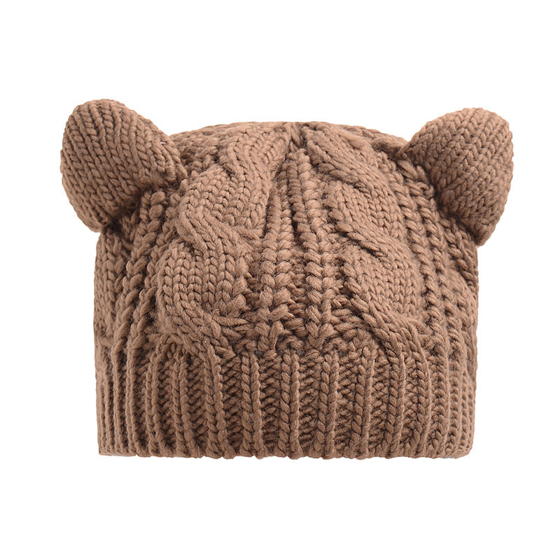 Gorro de Lana tejido con Orejitas de Gato – Estilo Cute y Abrigador Unisex