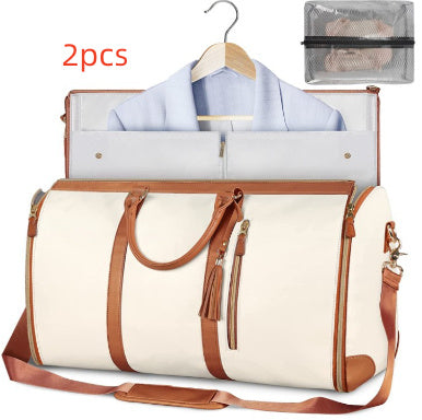 Bolso de viaje de gran capacidad, bolso de mano para mujer, bolso de traje plegable