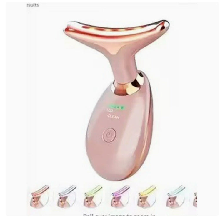 Masajeador térmico EMS para cuello, reafirmante y reafirmante, con microcorriente eléctrica y eliminador de arrugas.