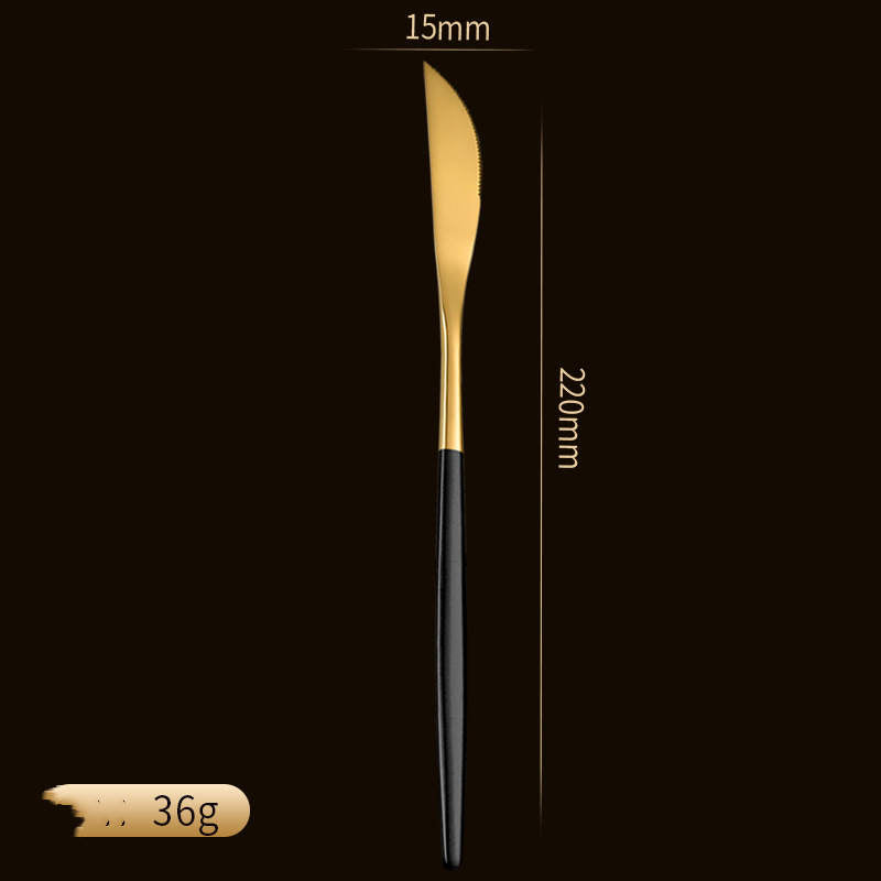 Juego de Cuchillo, Tenedor y Cucharas Acabado Titanio – Estilo Japonés y Coreano