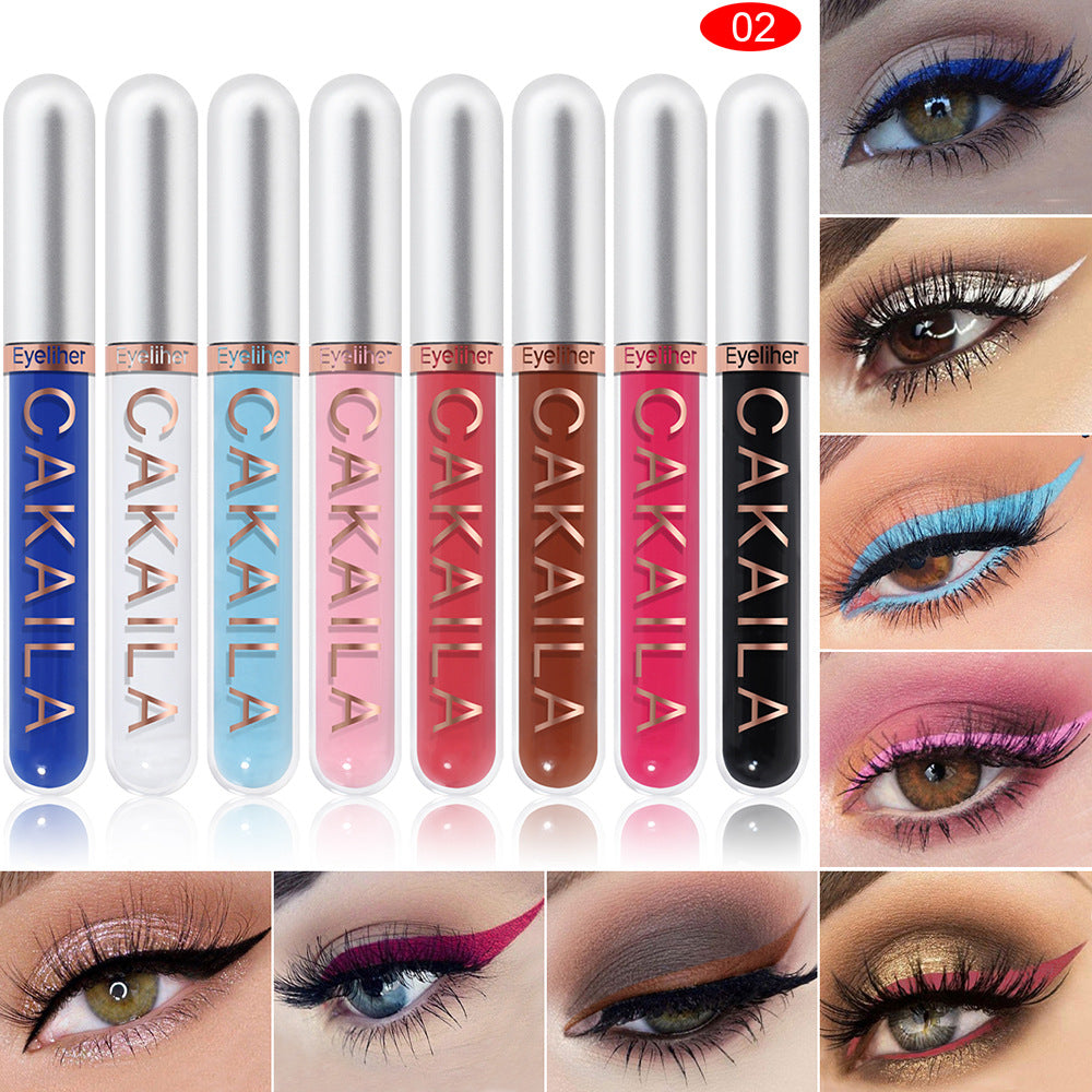 Delineador de ojos líquido de colores, 8 uds. Delineadores de colores para Ojos Delineador, blanco, azul, morado, delineador de ojos líquido para fiesta, festival, impermeable, de larga duración, secado rápido, kit de maquillaje de ojos