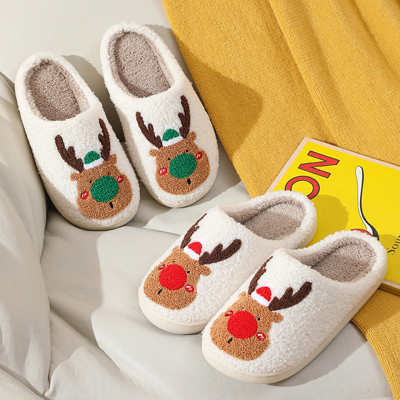 Pantuflas navideñas para disfrutar en el interior de casa, zapatos de invierno,  Zapatillas de dormitorio suaves y acogedoras UNISEX