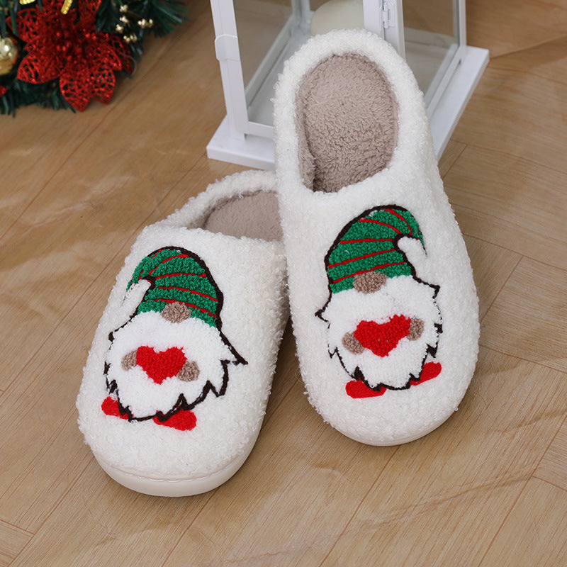 Pantuflas para parejas, pantuflas de interior, cálidos navideños para mujeres y hombres