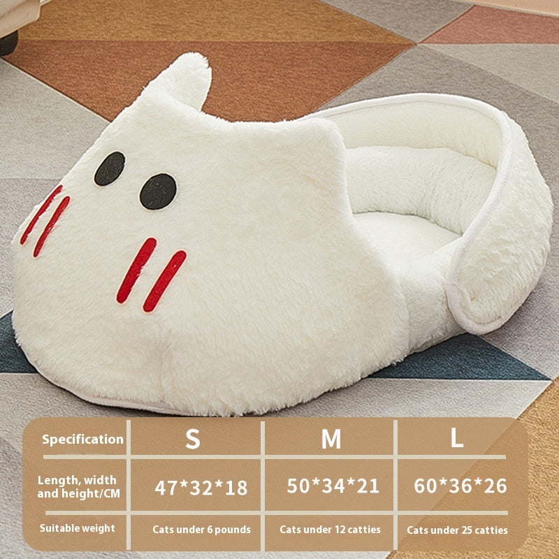 Cama para Mascotas 4 Estaciones | Diseño Pantufla Súper Suave