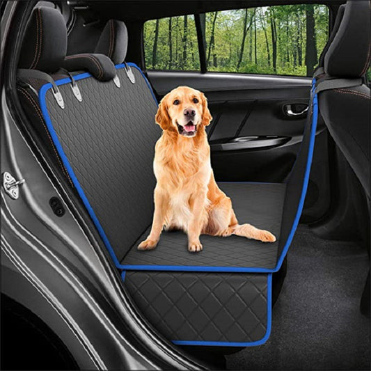 Protector para asiento del automovil para perros, hamaca transportadora de mascotas de malla, Protector de seguridad, alfombrilla para asiento trasero de coche con cremallera y bolsillo para viaje