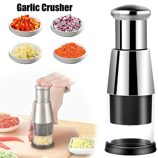 Picador Manual de Ajo y Cebolla – Cuchillas de Acero Inoxidable