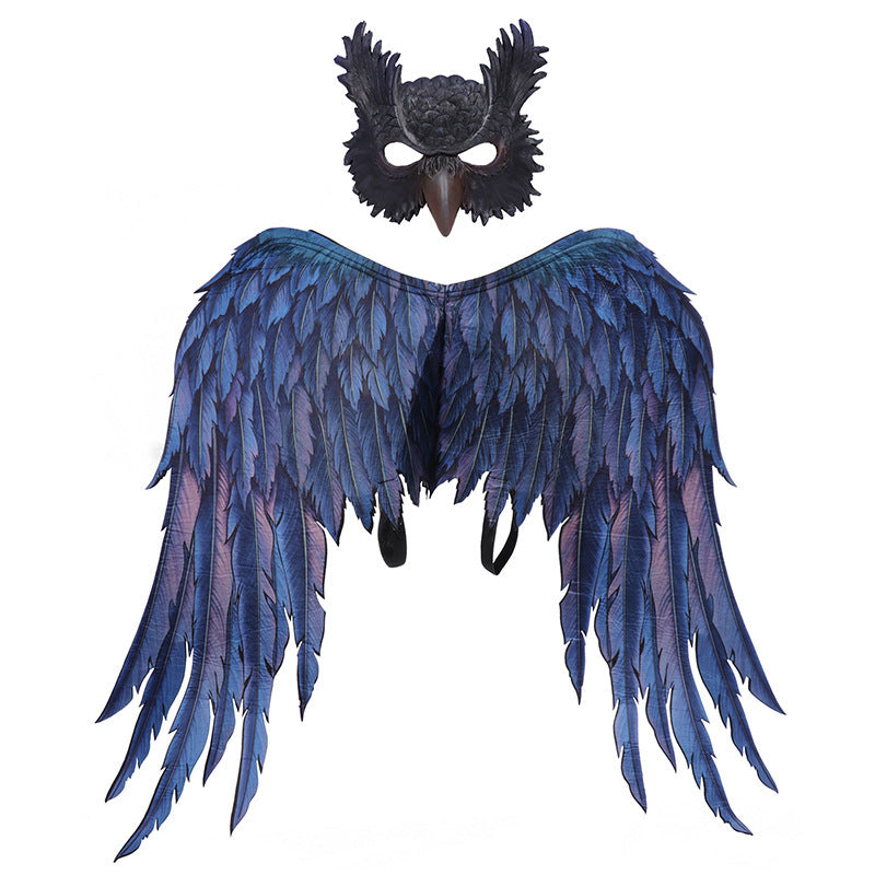 Set de Máscara y Alas 🦉 – Disfraz Mágico para Halloween y Fiestas de Máscaras
