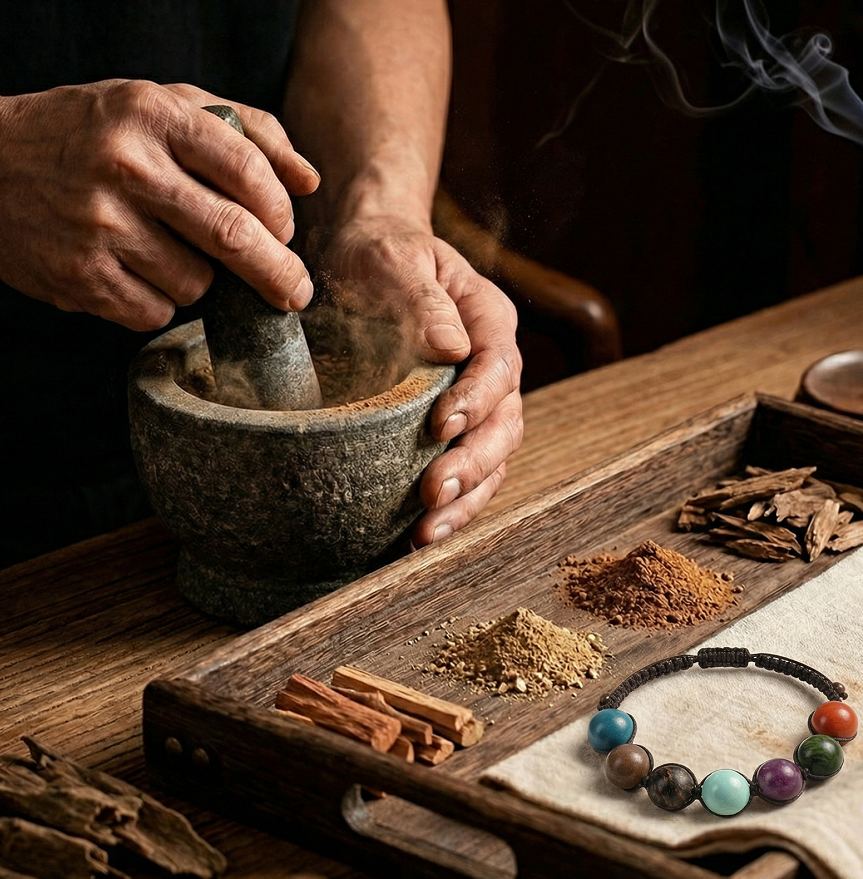 Pulsera Herbal Artesanal China | Inspiración Natural y Tradicional, bienestar holistico