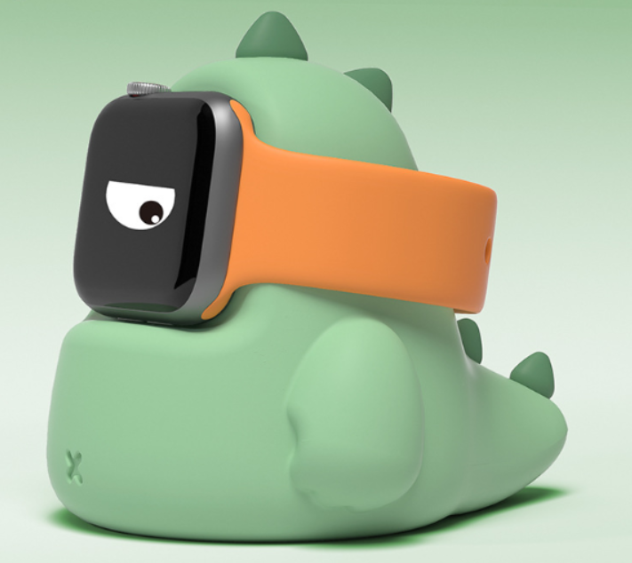 Cargador de reloj para marca Apple, Dinosaurio adorable y cómodo para Apple Watch