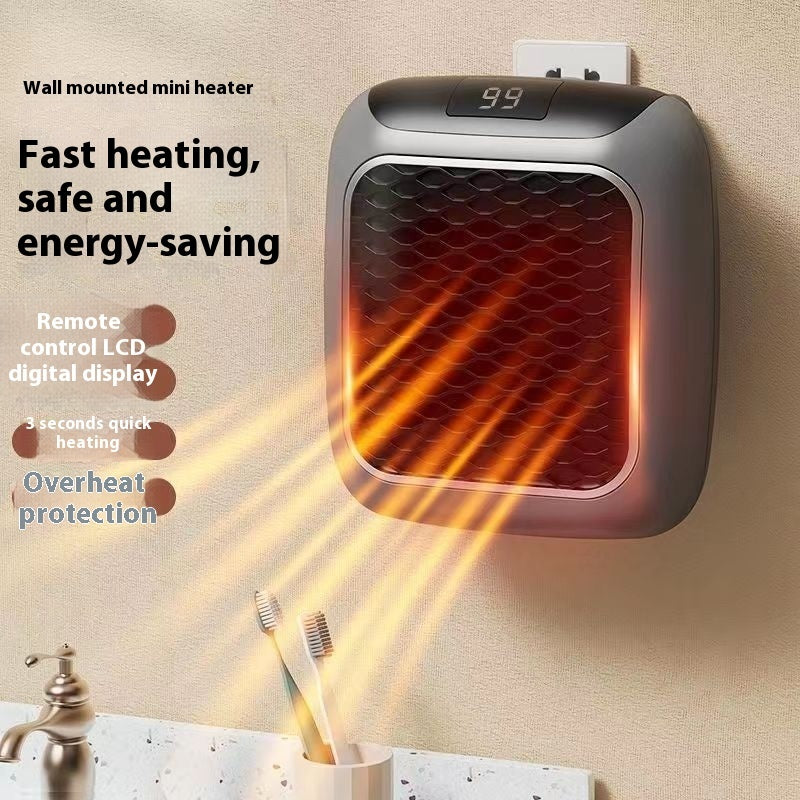 Mini Calentador de Pared con Control Digital y Temporizador – Confort Inteligente