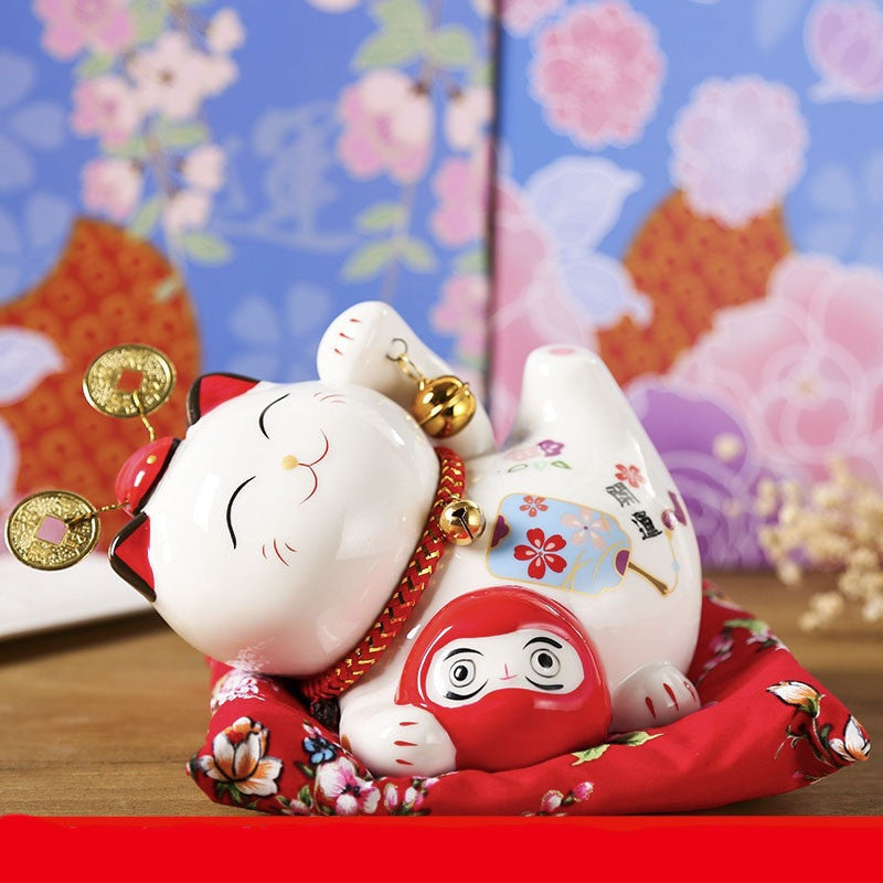 Lucky Cat Alcancía Decorativa | Fortuna, Éxito y Buena Energía