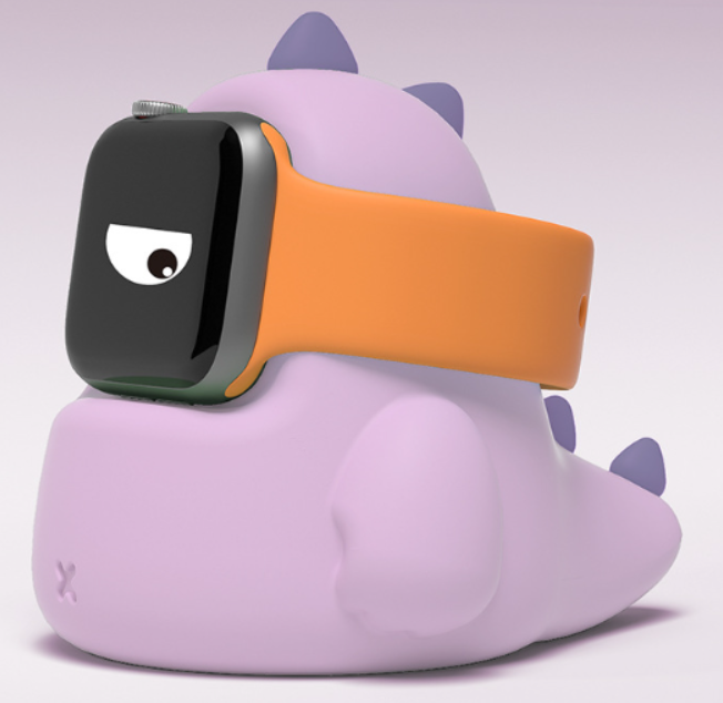 Cargador de reloj para marca Apple, Dinosaurio adorable y cómodo para Apple Watch