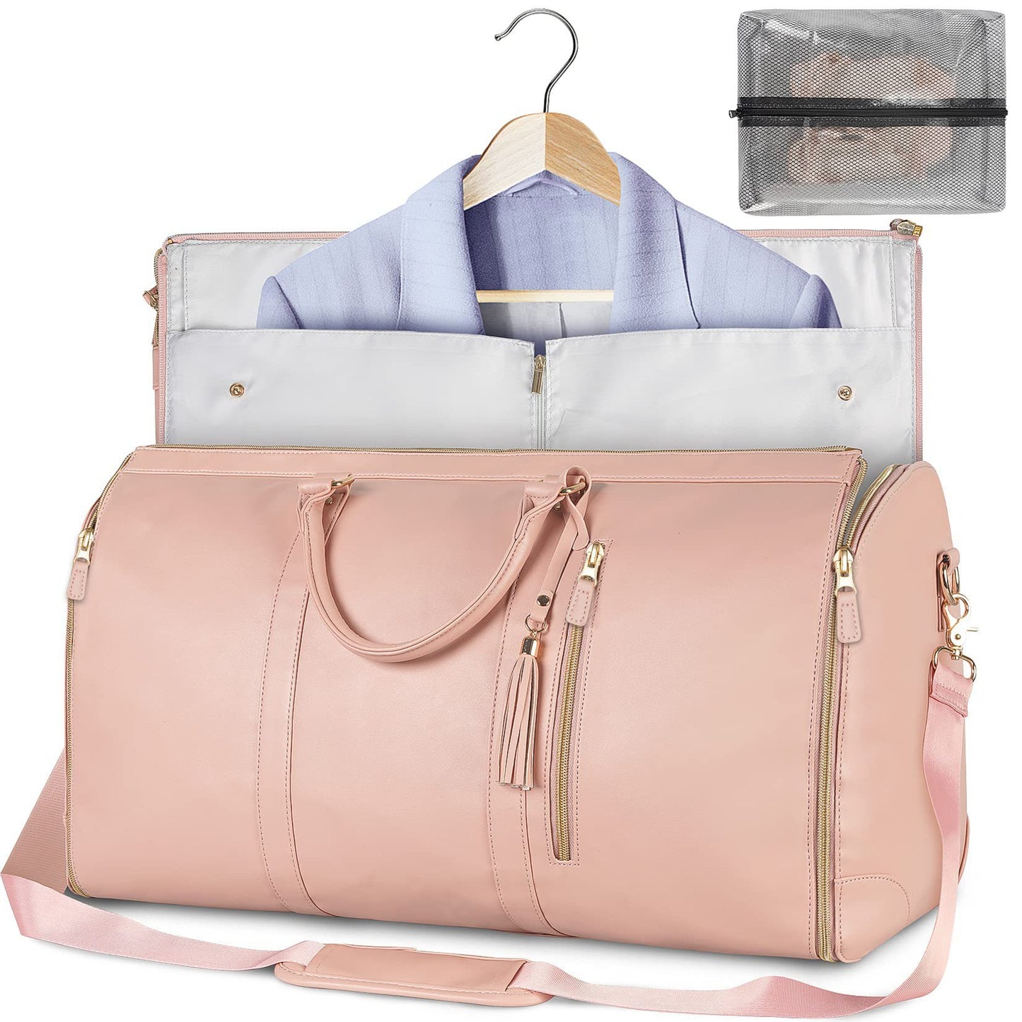 Bolso de viaje de gran capacidad, bolso de mano para mujer, bolso de traje plegable