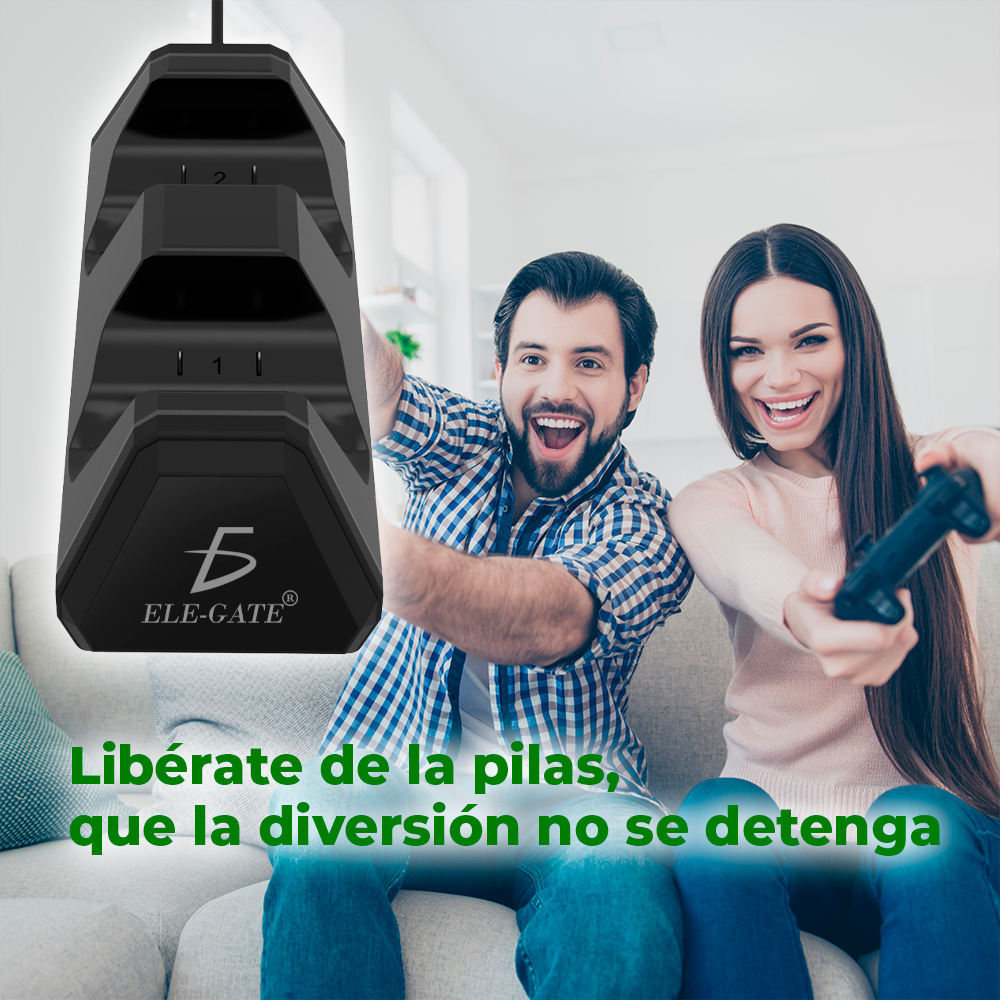 Base Cargadora para Mandos Inalámbricos | Compatible Xbox y PlayStation
