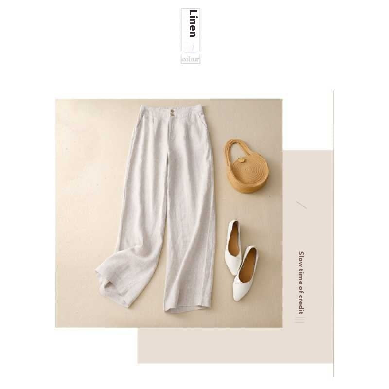 Pantalón de Lino Pierna Ancha | Ligero, Elegante y Combinable, 100% lino natural