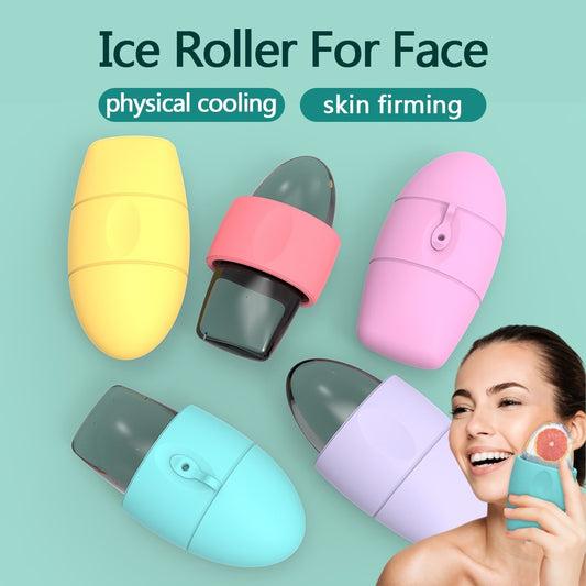 Rodillo Facial de Hielo en Silicona – Contornea, Reduce Poros y Ojeras