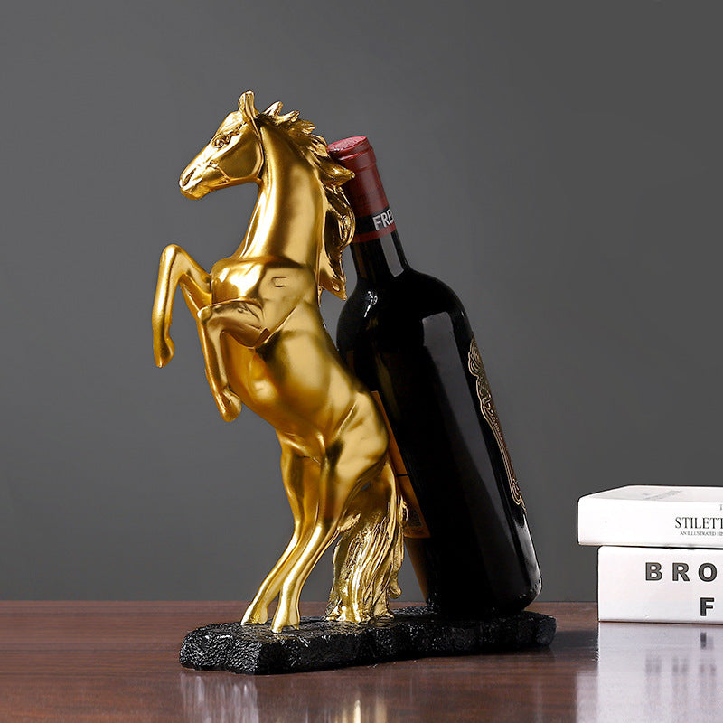 Soporte para botella de vino con diseño de Caballo, hermoso diseño para regalar