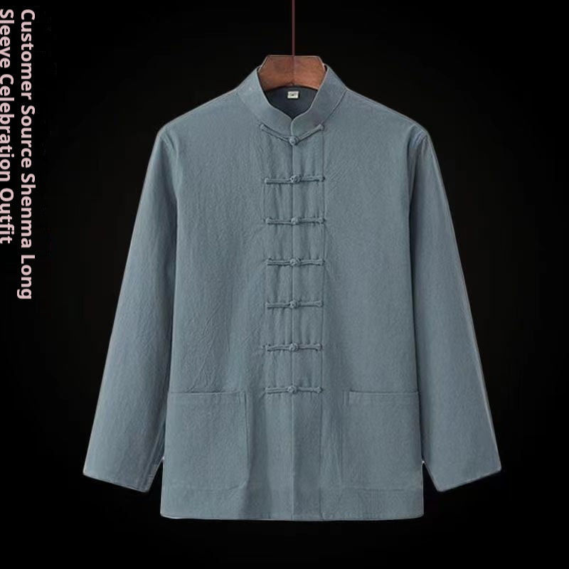 Camisa Oriental de Lino para Mujer | Corte Holgado y Natural