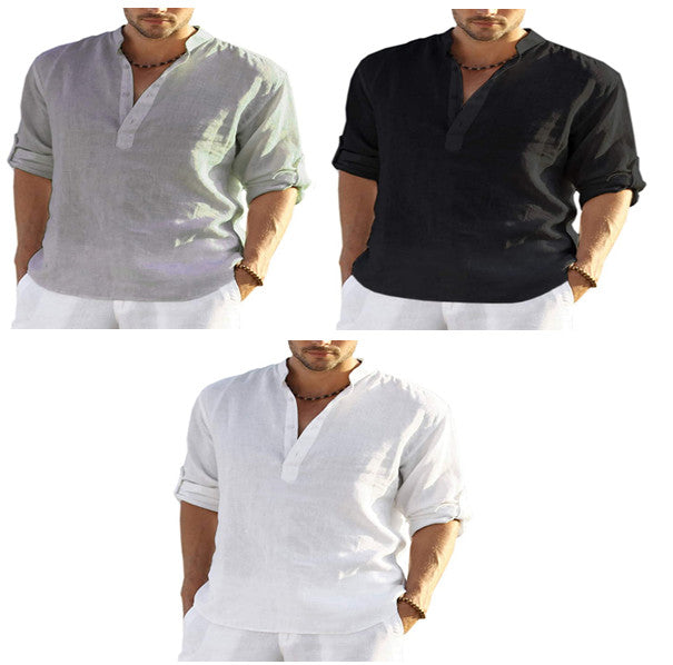 Camisa de Lino para Hombre | Ligera y Transpirable algodón de calidad