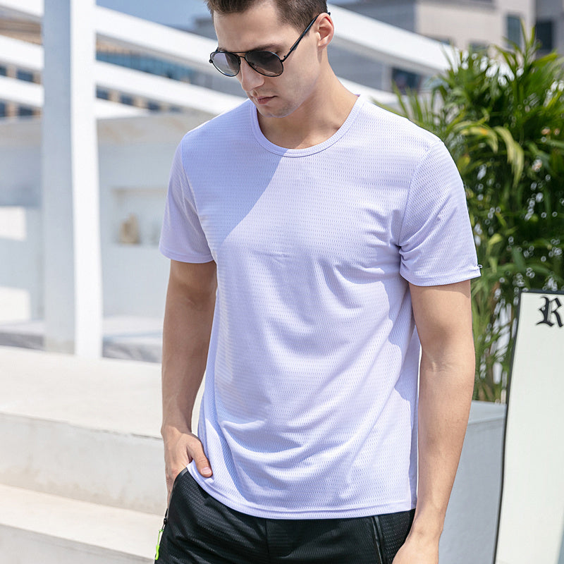 Camiseta de Seda traspirable para Hombre – Fresca, Deportiva y Urbana | Manga Corta, Cuello Redondo